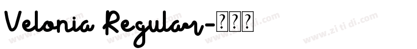 Velonia Regular字体转换
